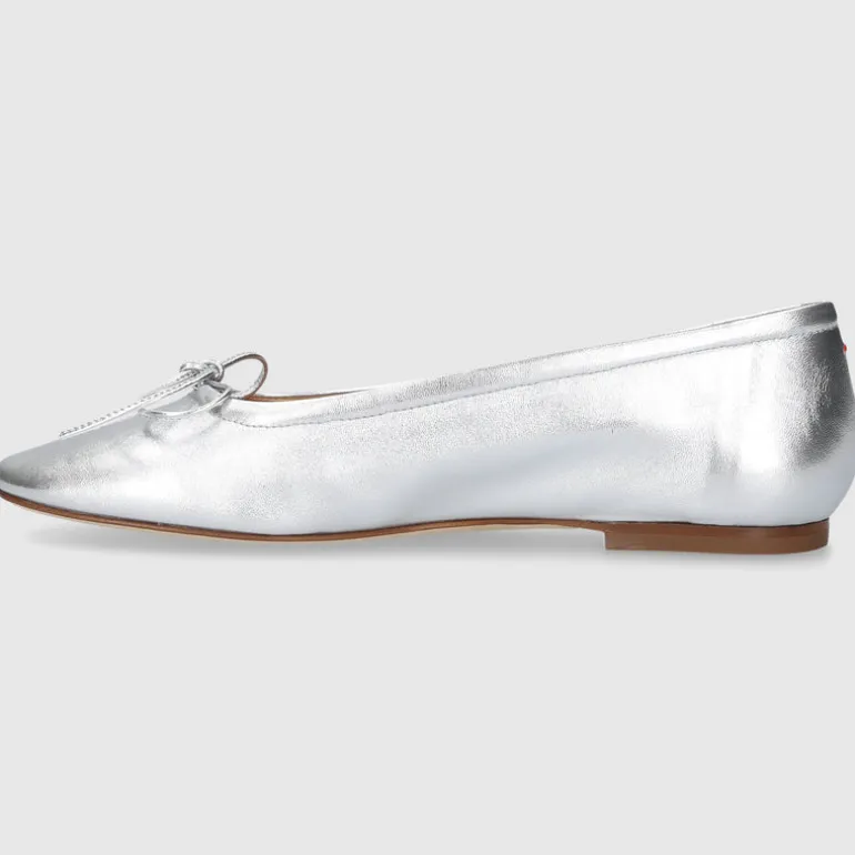 Aeyde Damen Ballerinas DEFLINA Kalbsleder silber
