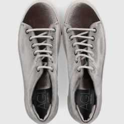 AGL Attilio Giusti Leombruni Damen Damenschuhe D925282 Samt grau-kombi