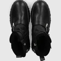 AGL Attilio Giusti Leombruni Damen Plateaustiefeletten D776507 Kalbsleder schwarz