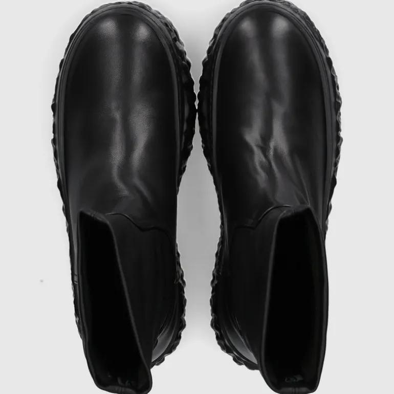 AGL Attilio Giusti Leombruni Damen Plateaustiefeletten D776501 Kalbsleder schwarz