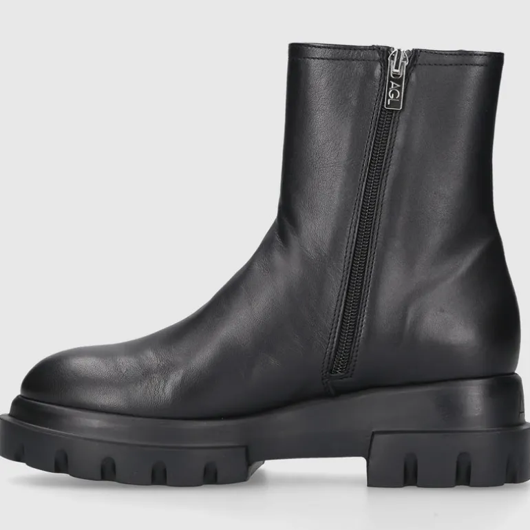 AGL Attilio Giusti Leombruni Damen Stiefeletten D756591 Kalbsleder schwarz
