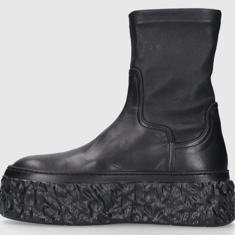 AGL Attilio Giusti Leombruni Damen Plateaustiefeletten D776501 Kalbsleder schwarz