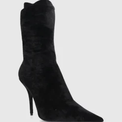 Balenciaga Damen Stiefeletten KNIFE Samt