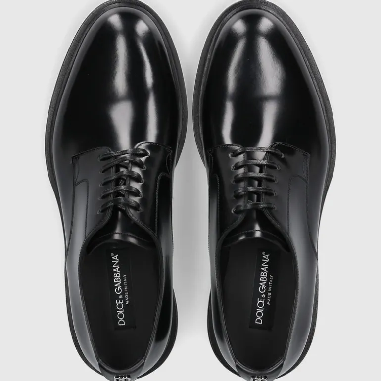 Dolce & Gabbana Herren Businessschuhe ALTAVILLA Kalbsleder schwarz