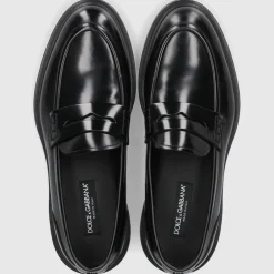 Dolce & Gabbana Herren Loafer MONOGRAMM Kalbsleder schwarz