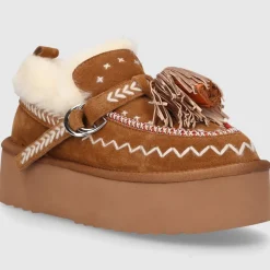 Elena Iachi Damen Eskimo Boot MI-02 Veloursleder braun