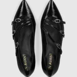 EN AVANT Damen Ballerinas BL2403 Nappalackleder schwarz