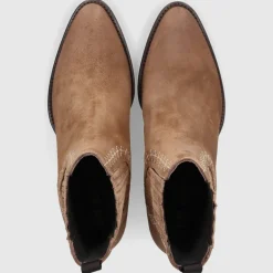 EN AVANT Damen Chelsea Boots 702-22 Veloursleder braun