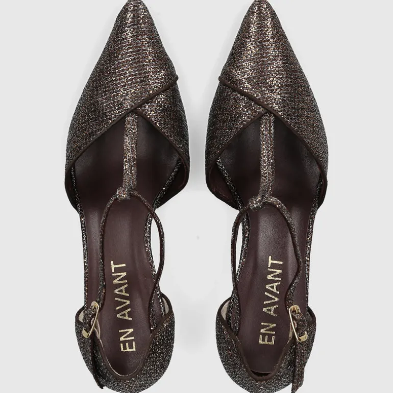 EN AVANT Damen Pumps DE2413 Materialmix bronze