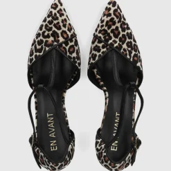 EN AVANT Damen Pumps DE2413 Samt Leomuster