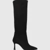 EN AVANT Damen Stiefel ST1676 Veloursleder schwarz