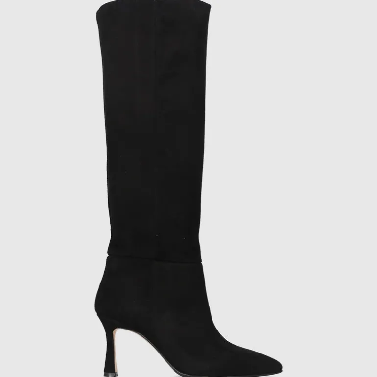 EN AVANT Damen Stiefel ST1676 Veloursleder schwarz