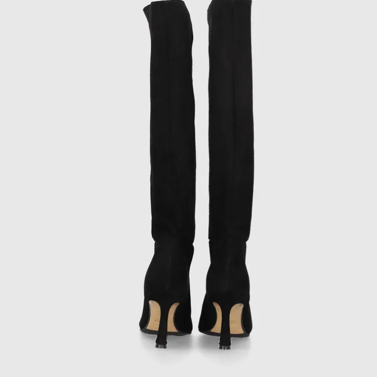 EN AVANT Damen Stiefel ST1676 Veloursleder schwarz