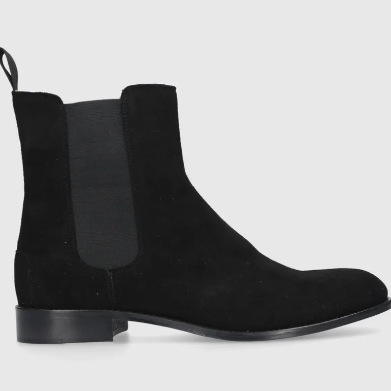 EN AVANT Damen Stiefeletten D0600003-311 Veloursleder schwarz