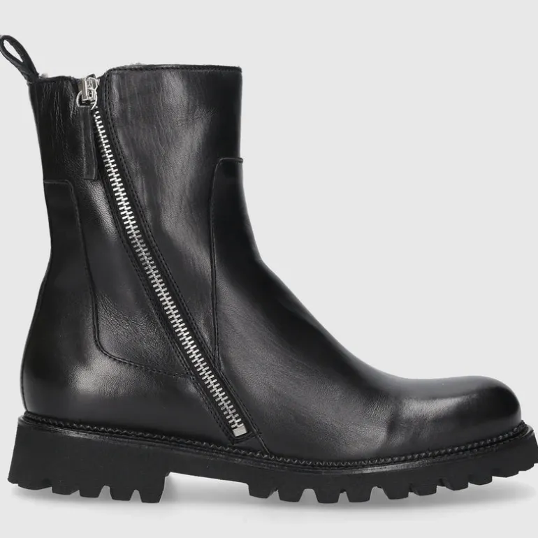 EN AVANT Damen Stiefeletten C176 Kalbsleder schwarz