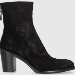 EN AVANT Damen Stiefeletten 706-03 Veloursleder schwarz