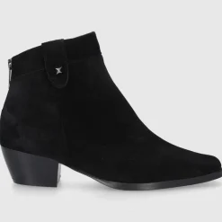 EN AVANT Damen Stiefeletten TR2409 Veloursleder schwarz