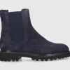 EN AVANT Damen Stiefeletten D0600021-417 Veloursleder blau
