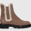 EN AVANT Damen Stiefeletten VALENCIA Veloursleder braun-kombi