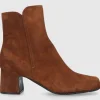EN AVANT Damen Stiefeletten TL63 Veloursleder cognac