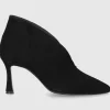 EN AVANT Damen Stiefeletten TR8019 Veloursleder schwarz