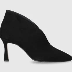 EN AVANT Damen Stiefeletten TR8019 Veloursleder schwarz