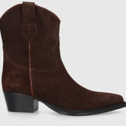 EN AVANT Damen Stiefeletten 3901 Veloursleder braun-kombi