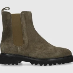EN AVANT Damen Stiefeletten D060000-417 Veloursleder grün