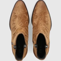 EN AVANT Damen Stiefeletten 702-17 Veloursleder cognac