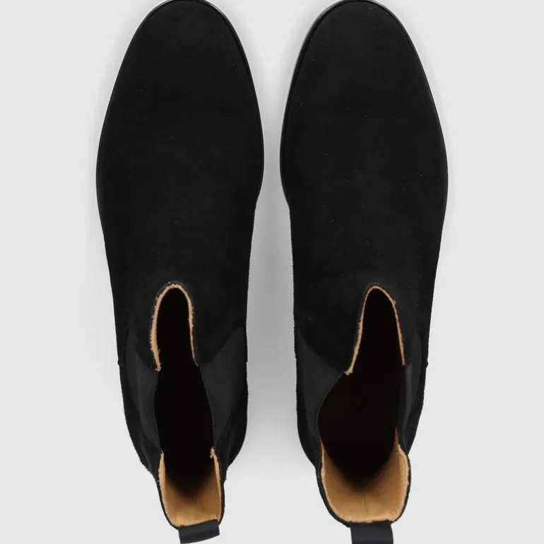 EN AVANT Damen Stiefeletten D0600003-311 Veloursleder schwarz