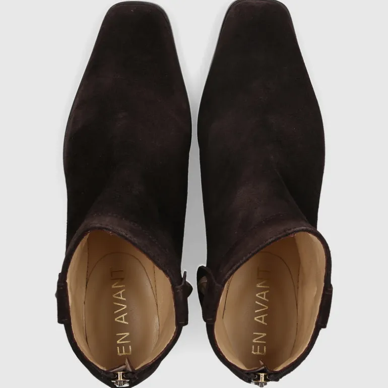 EN AVANT Damen Stiefeletten TR2409 Veloursleder braun