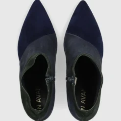 EN AVANT Damen Stiefeletten TR1672 Veloursleder blau-kombi
