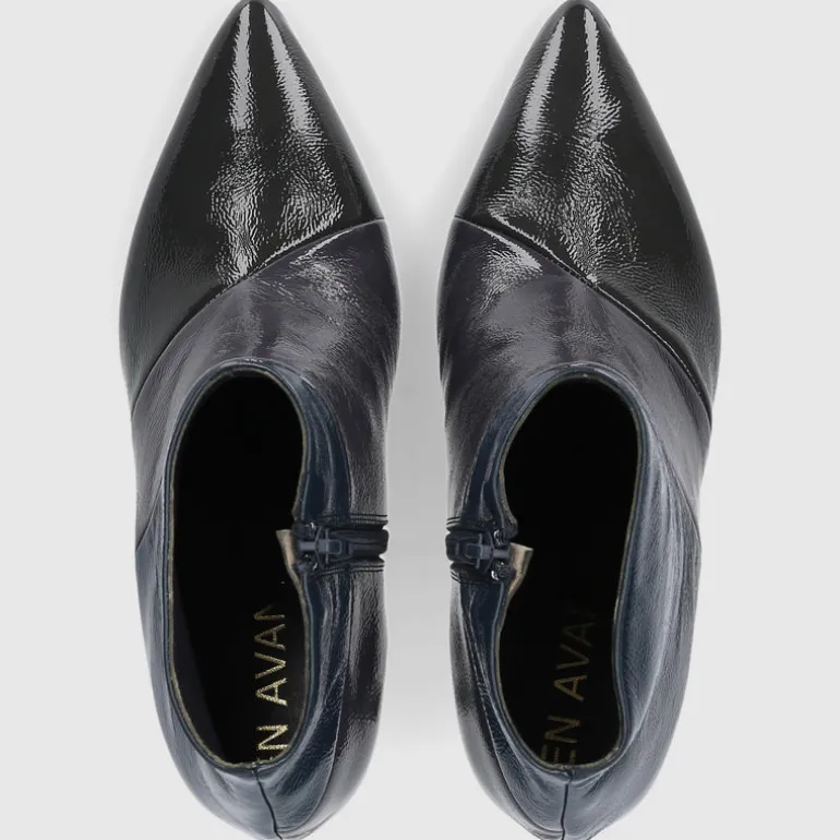 EN AVANT Damen Stiefeletten TR1672 Nappalackleder grau-kombi