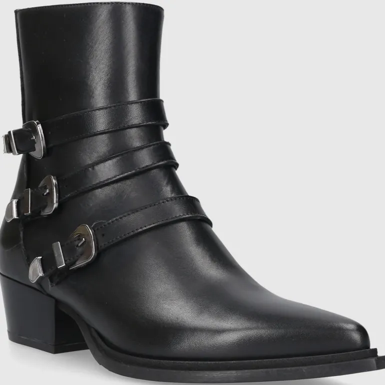 EN AVANT Damen Stiefeletten 3501 Kalbsleder schwarz
