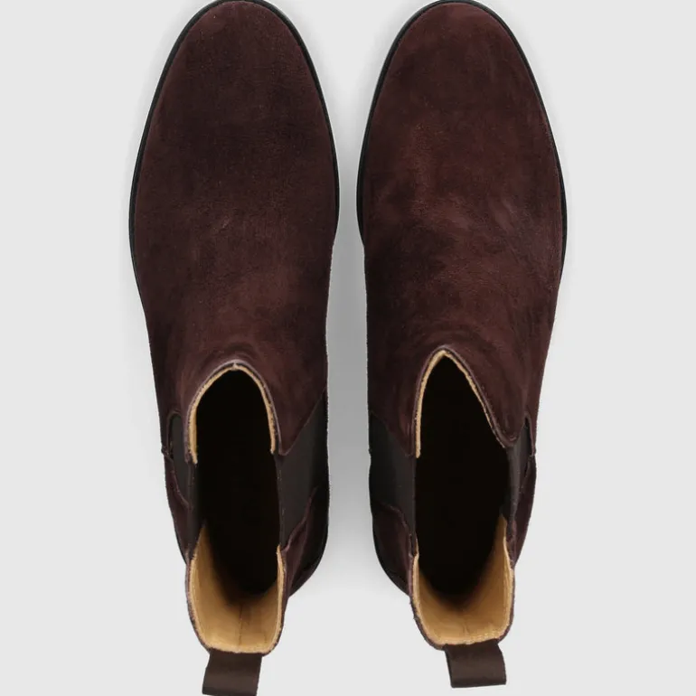 EN AVANT Damen Stiefeletten D0600003-311 Veloursleder dunkelbraun