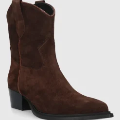 EN AVANT Damen Stiefeletten 3901 Veloursleder braun-kombi
