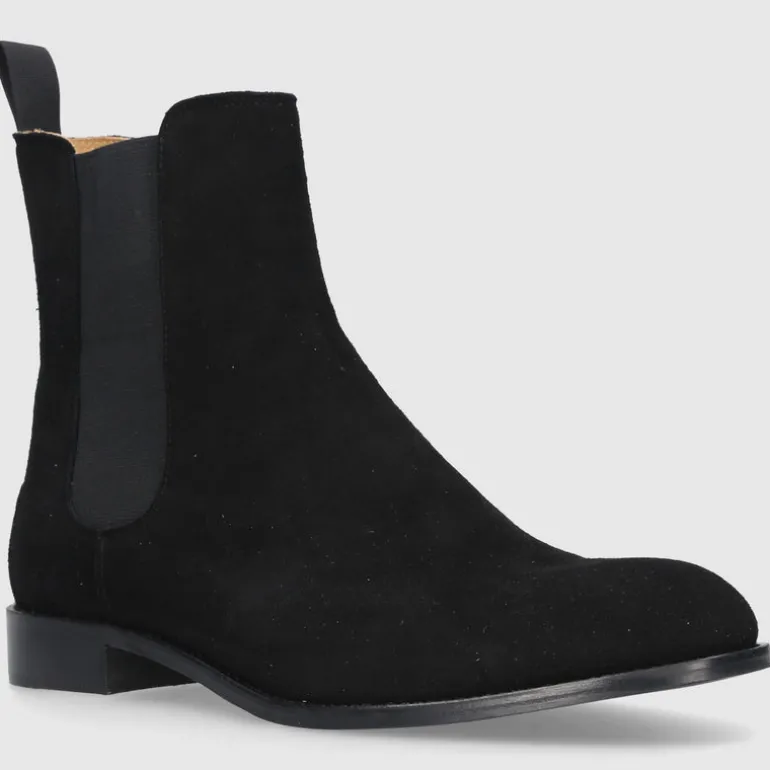 EN AVANT Damen Stiefeletten D0600003-311 Veloursleder schwarz