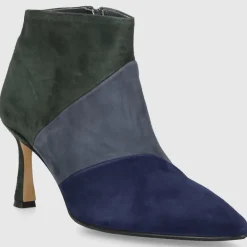 EN AVANT Damen Stiefeletten TR1672 Veloursleder blau-kombi