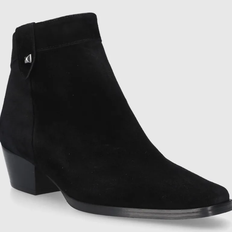 EN AVANT Damen Stiefeletten TR2409 Veloursleder schwarz