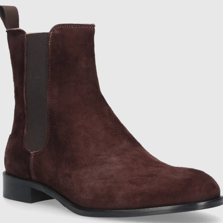 EN AVANT Damen Stiefeletten D0600003-311 Veloursleder dunkelbraun