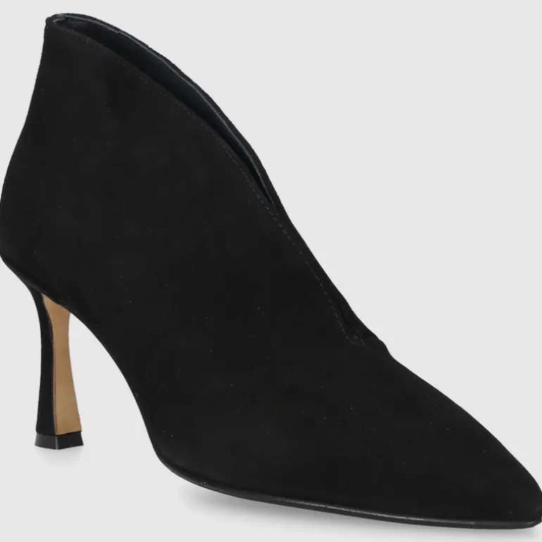 EN AVANT Damen Stiefeletten TR8019 Veloursleder schwarz
