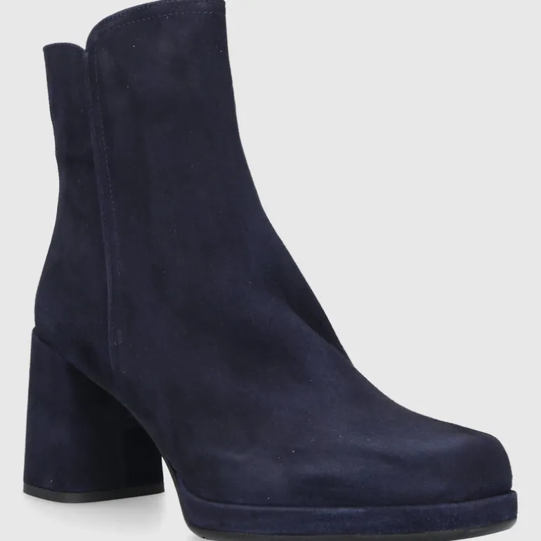 EN AVANT Damen Stiefeletten TL68 Vleourleder dunkelblau