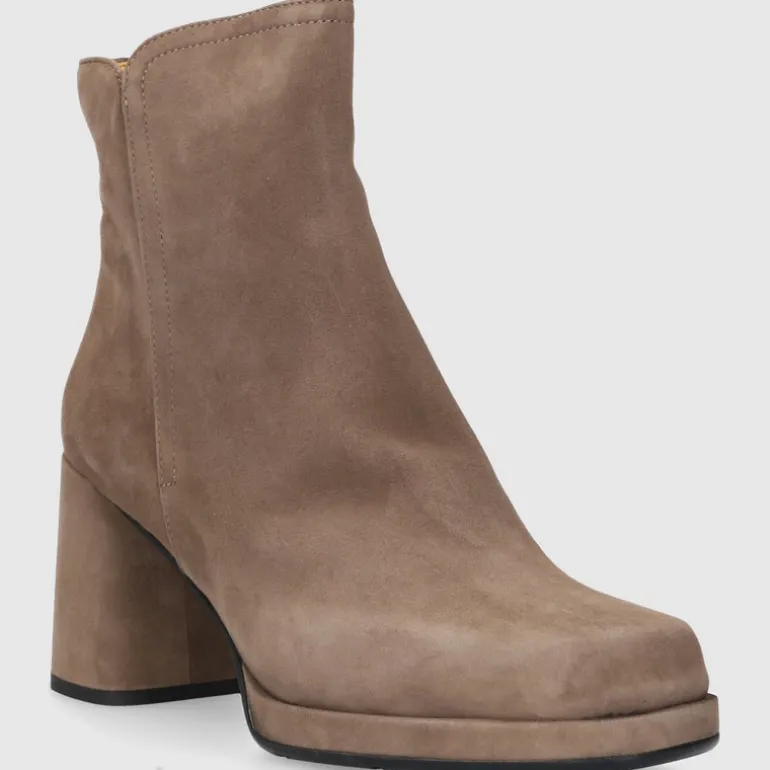 EN AVANT Damen Stiefeletten TL68 Veloursleder taupe