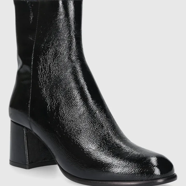 EN AVANT Damen Stiefeletten TR2435 Nappalackleder schwarz