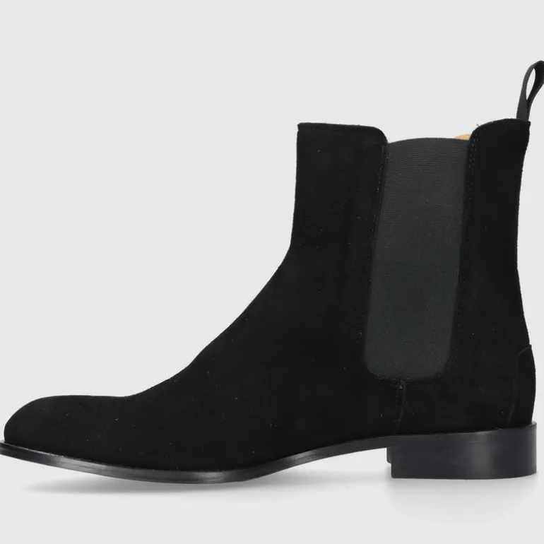 EN AVANT Damen Stiefeletten D0600003-311 Veloursleder schwarz