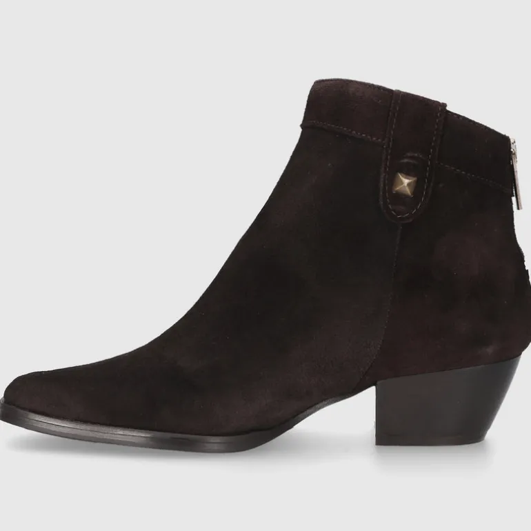 EN AVANT Damen Stiefeletten TR2409 Veloursleder braun