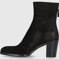 EN AVANT Damen Stiefeletten 706-03 Veloursleder schwarz