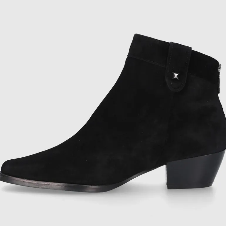 EN AVANT Damen Stiefeletten TR2409 Veloursleder schwarz