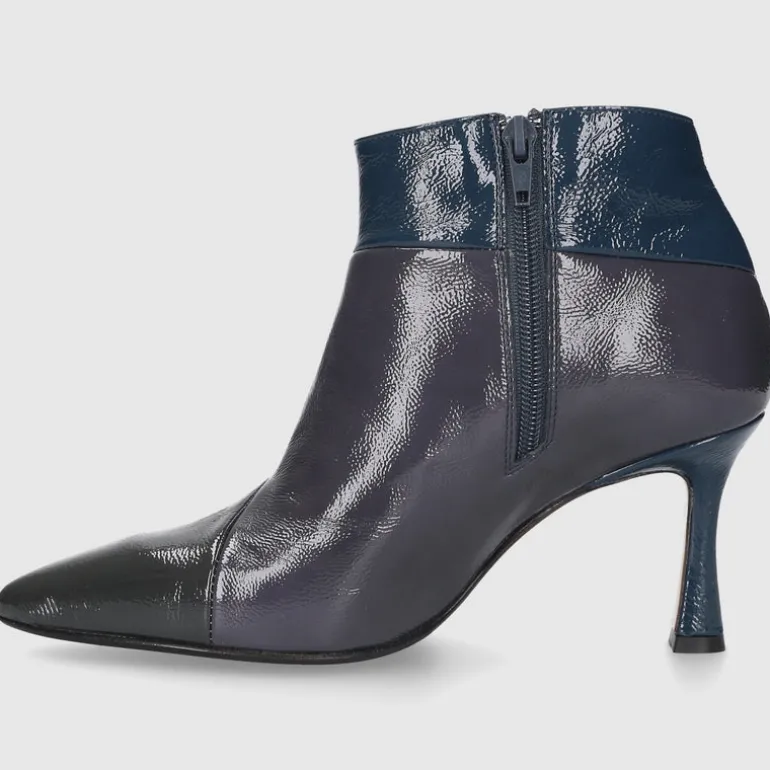 EN AVANT Damen Stiefeletten TR1672 Nappalackleder grau-kombi