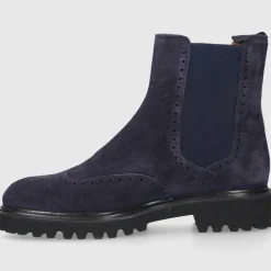 EN AVANT Damen Stiefeletten D0600021-417 Veloursleder blau